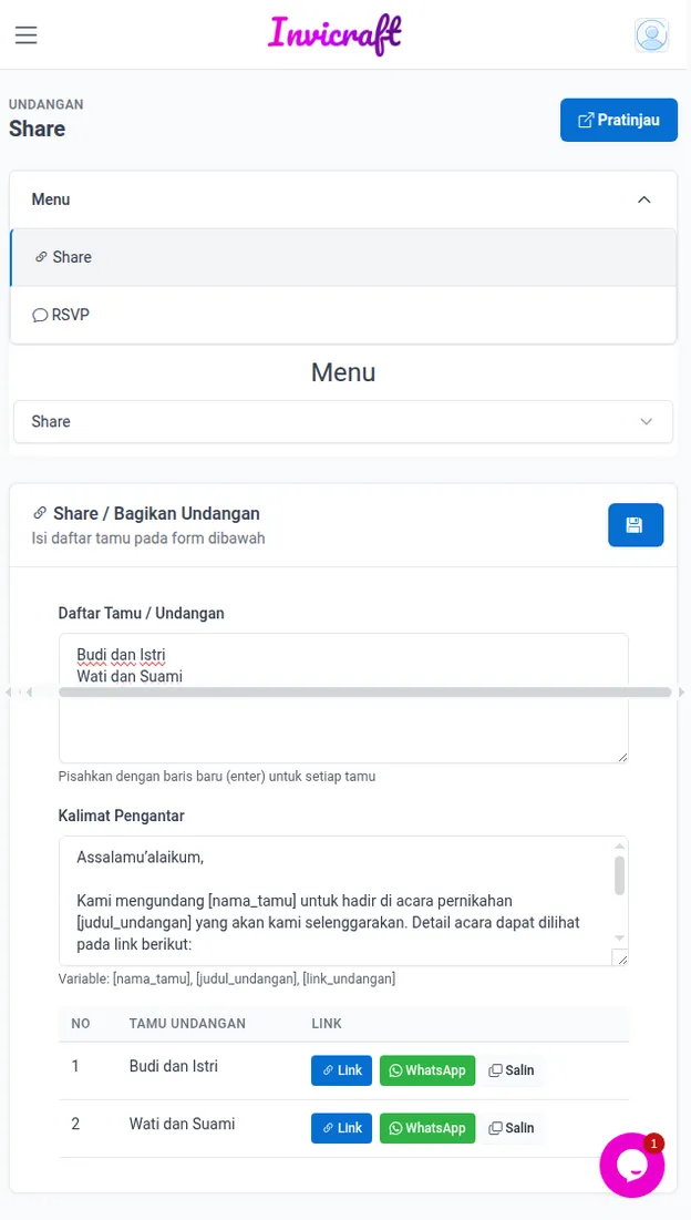 Cara Mudah dan Cepat Membuat Undangan Digital di invicraft.id: Panduan Lengkap Anti Ribet