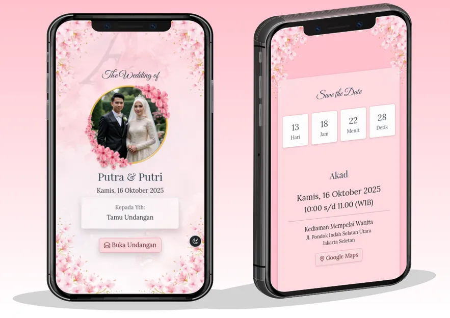 🩷 Tema Undangan Digital Pernikahan Sakura Bliss: Elegan dan Romantis untuk Hari Istimewa Anda