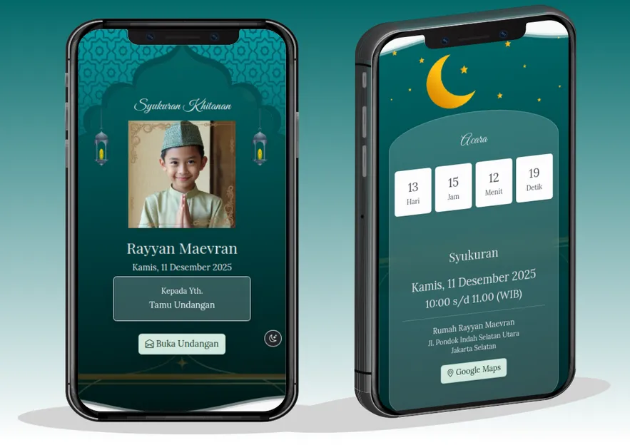 Tema Undangan Digital Khitanan Tosca Mosque: Elegan dan Islami untuk Hari Istimewa Putra Anda