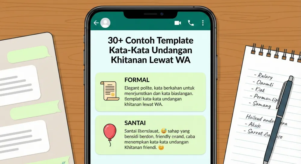 30+ Contoh Template Kata-Kata Undangan Khitanan Lewat WA: Formal hingga Santai