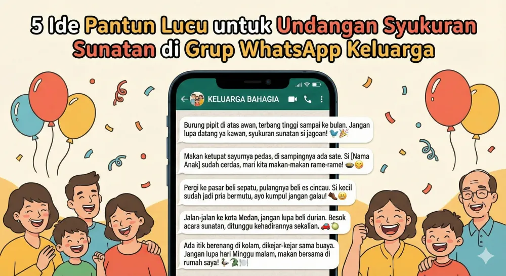 5 Ide Pantun Lucu untuk Undangan Syukuran Sunatan di Grup WhatsApp Keluarga