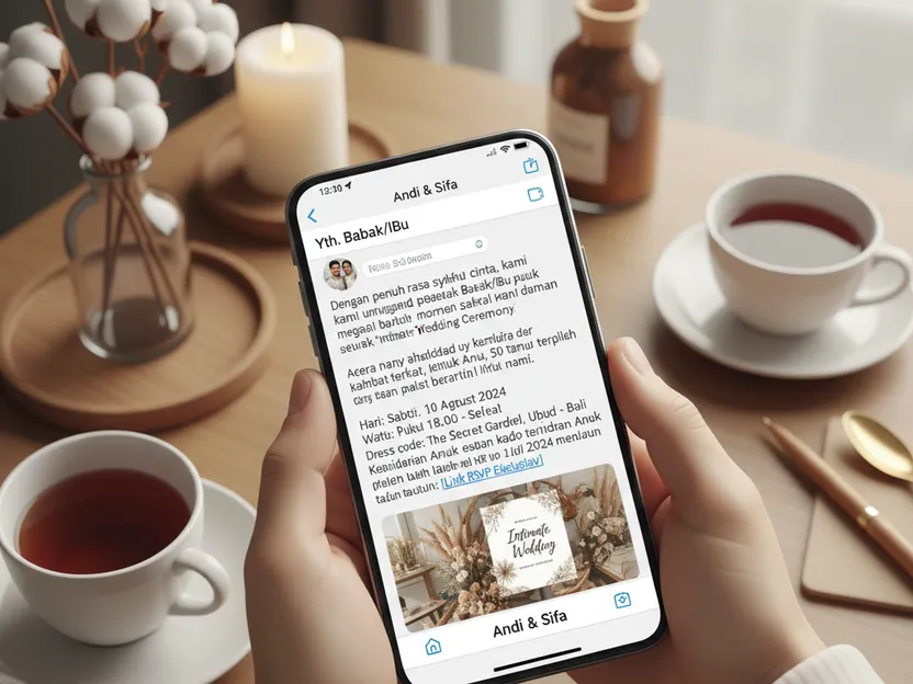 Contoh Teks Undangan Intimate Wedding via WhatsApp: Kesan Eksklusif untuk 50 Tamu Terpilih