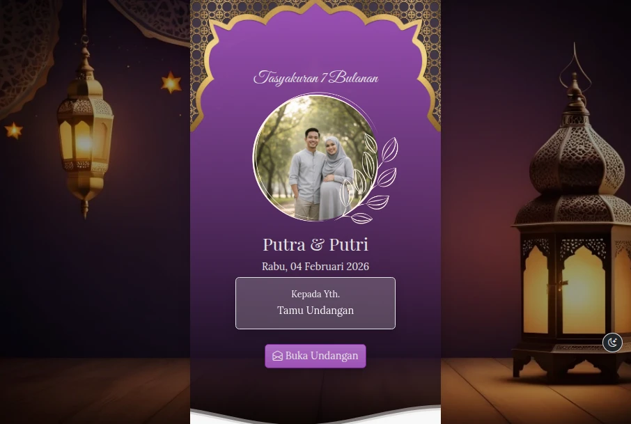 Tema 7 Bulanan Purple Plum Lantern
