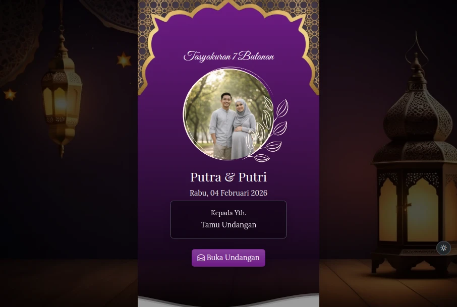 Tema 7 Bulanan Purple Plum Lantern - dark Mode