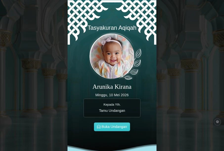 Tema Aqiqah IAzure Mosque - dark Mode