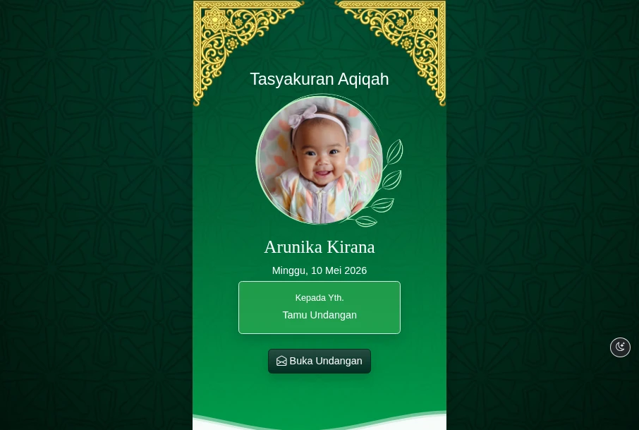 Tema Aqiqah Islamic Emerald