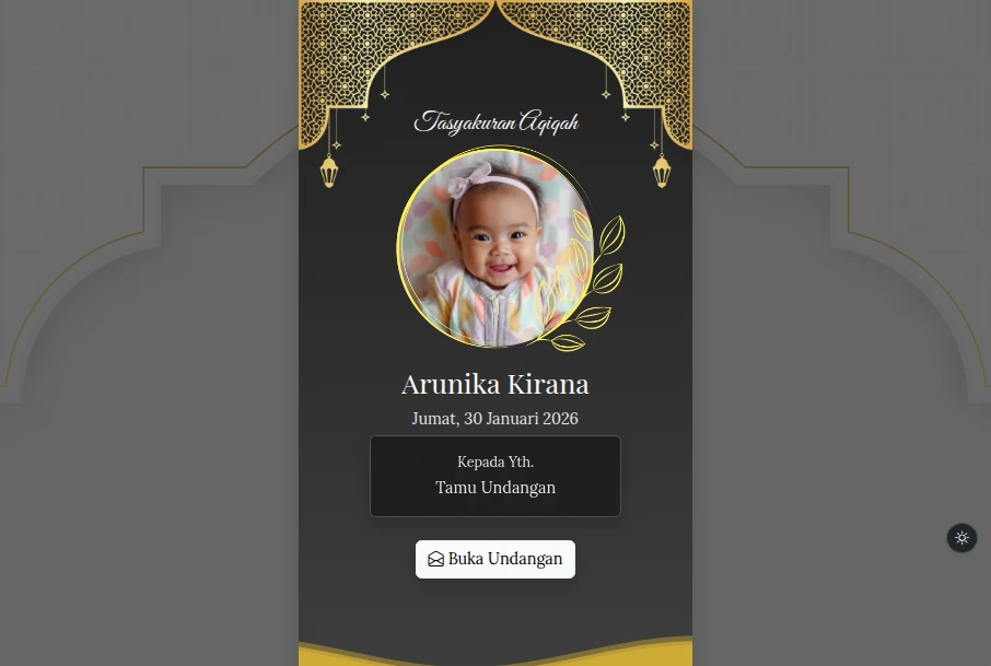 Tema Aqiqah Purple Plum Lantern - dark Mode