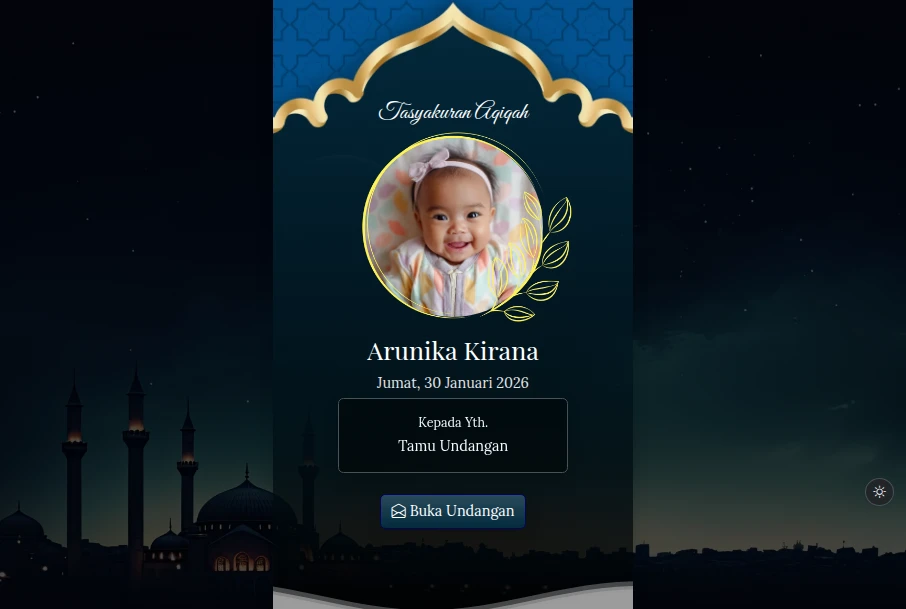 Tema Aqiqah Purple Plum Lantern - dark Mode