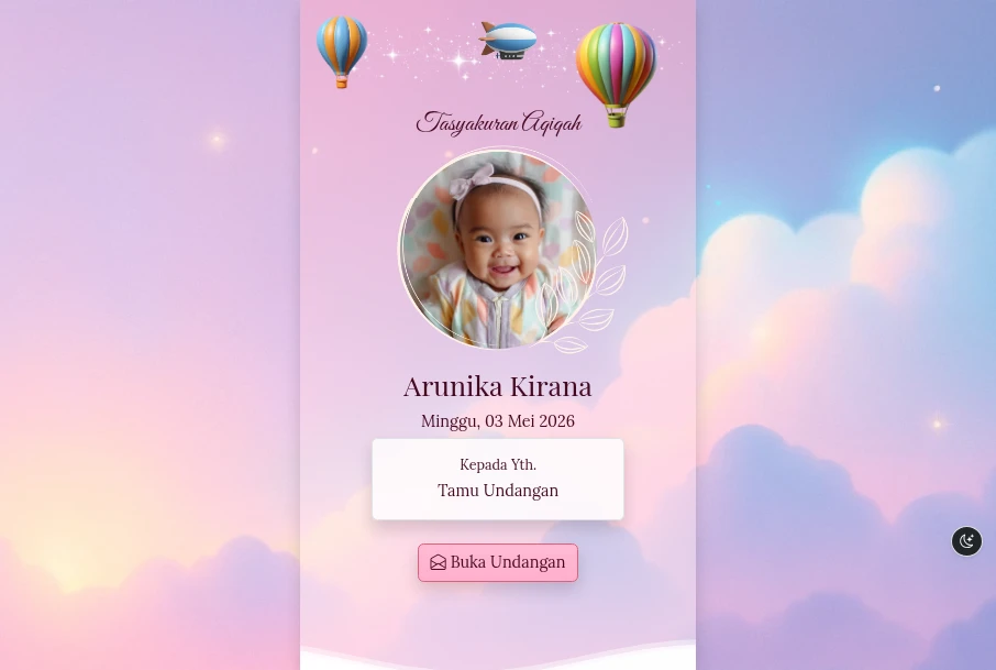 Tema Aqiqah Pastel Dream