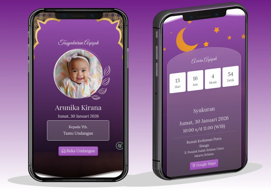 Aqiqah: Purple Plum Lantern