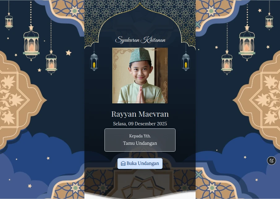 Tema Khitanan Blue Lantern