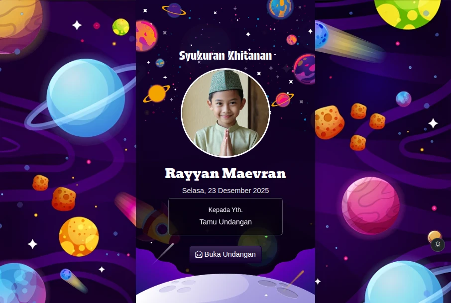 Tema Khitanan Galaxy - dark Mode