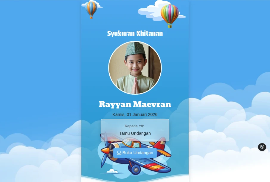 Tema Khitanan Langit Biru