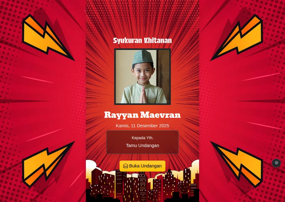 Tema Khitanan Superhero - dark Mode