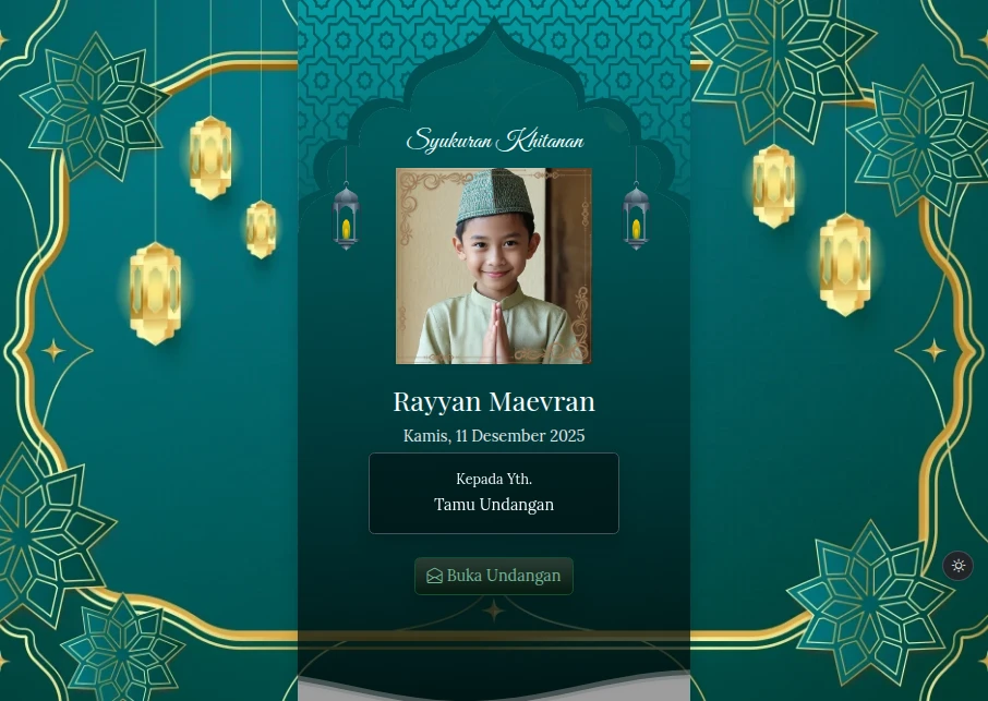 Tema Khitanan Tosca Mosque - dark Mode