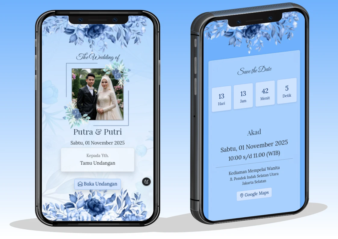 Wedding: Blue Floral