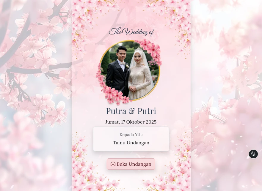 Tema Pernikahan Sakura Bliss