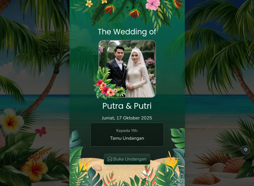 Tema Pernikahan Lavender Breeze - dark Mode